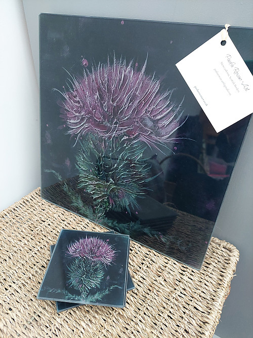 Thistle Glass Coaster - Click to Enlarge