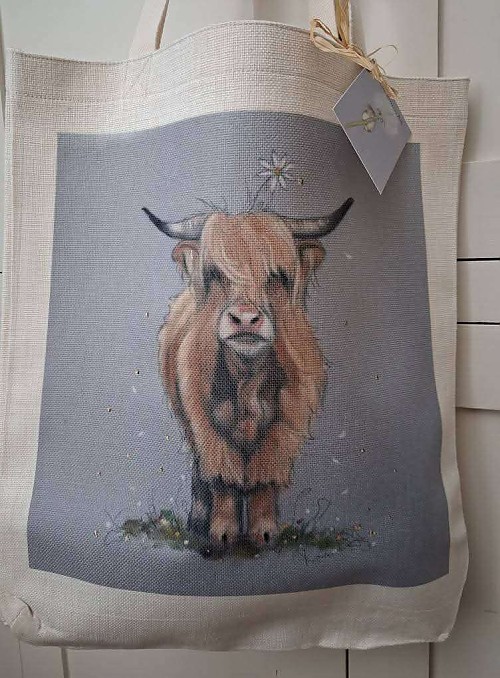 Highland Cow Tote Bag. &nbsp;"Daisy". - Click to Enlarge