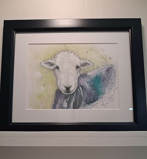 Original Herdwick Watercolour Painting. - Click to Enlarge