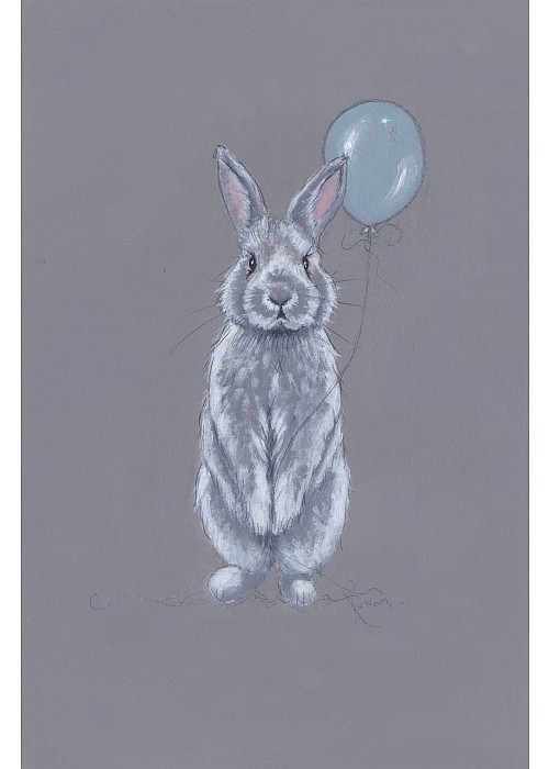 Original rabbit painting. 'Bunny Celebrations'. - Click to Enlarge