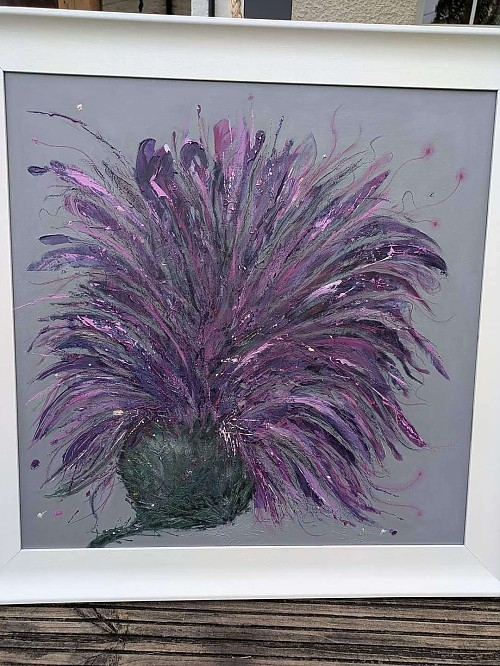 Original Thistle Painting. 