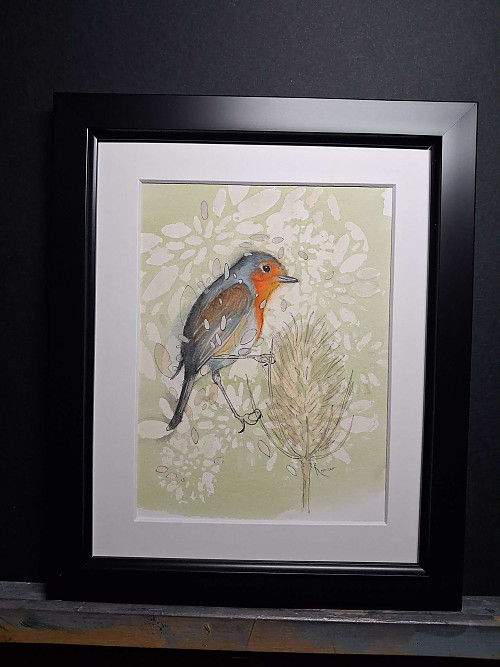 Original Robin Watercolour and Ink. 