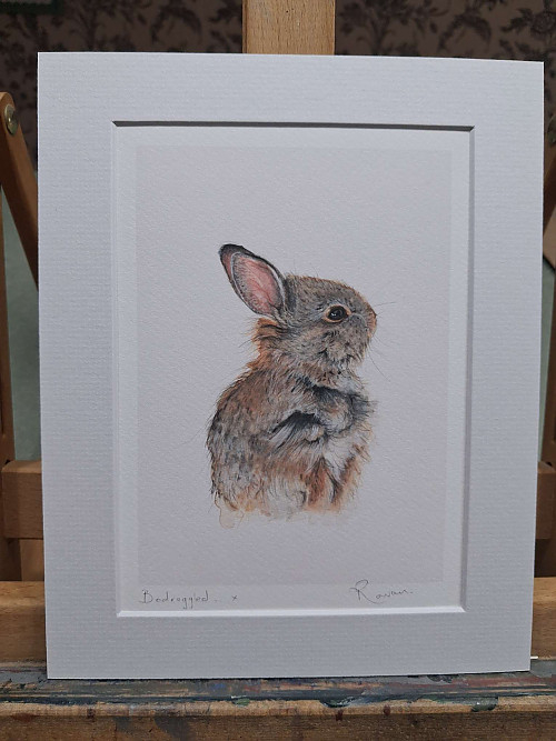 Rabbit Giclee Art Print. Cute Watercolour Bunny. - Click to Enlarge
