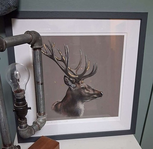 Framed Stag Giclee Print. &nbsp;Lord Aragorn Of Liddesdale. - Click to Enlarge