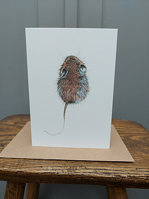 Mouse greetings card. 'Tim'rous Beastie'