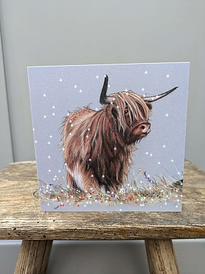 Highland Cow Christmas card "Meg's Christmas"