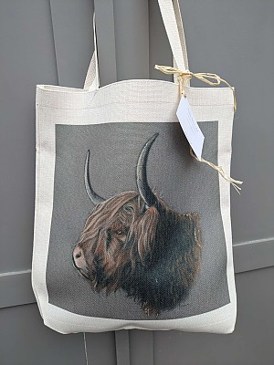 Highland Cow Tote Bag, Bruce.