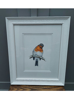 Robin painting. A Winter's Morning.