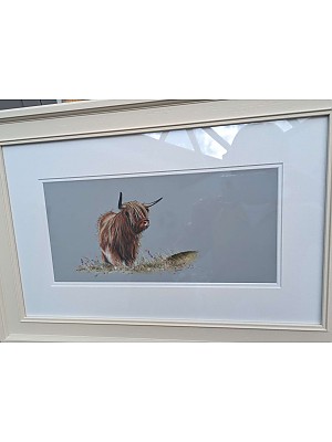 Original Highland Cow painting, "Meg"