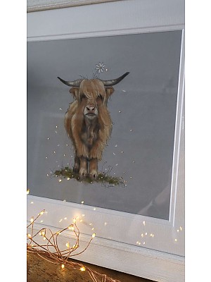 Highland Cow Painting. "Daisy"