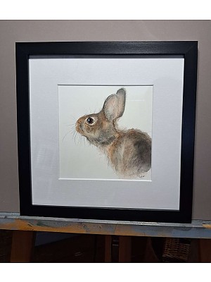 Original Framed Hare Painting