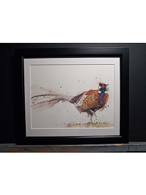 Original Pheasant Watercolour Painting. "Target"