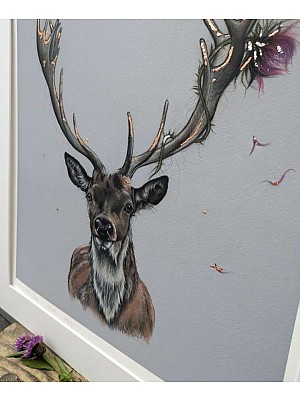 Stag print "The Wild One"