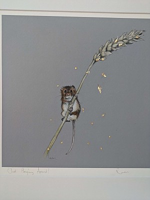 Mouse Art Print "Just Hanging Around!"