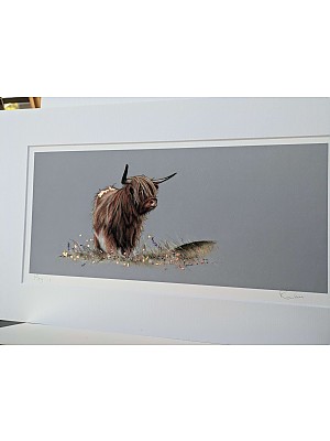 Highland Cow Art Print "Meg"