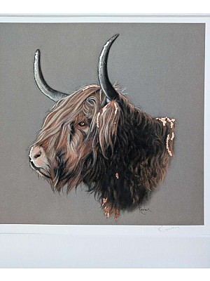 Highland Cow Art Print "Bruce"