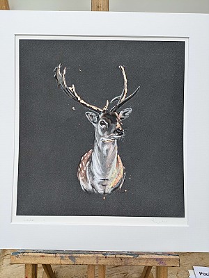 Stag giclee art print, "Lachie"