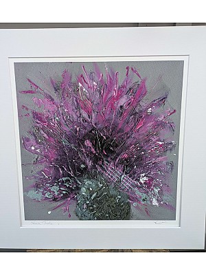 Neala Thistle Art Print. Tartan Thistle.